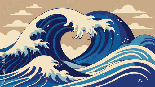 watercolor paintings featuring blue and white designs, showcasing fluid brushstrokes and textures..eps