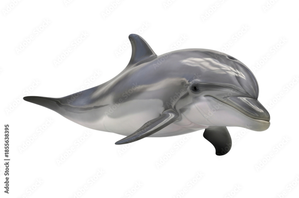 Fototapeta premium Dolphin Swimming, Isolated, Cutout, Transparent PNG