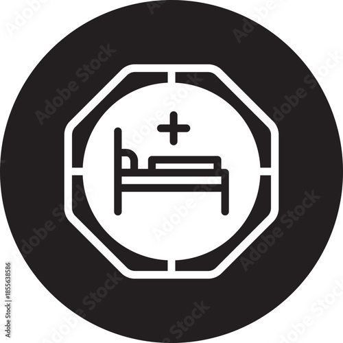 hospital sign glyph icon