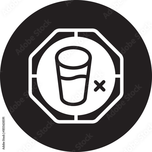 no drinks glyph icon