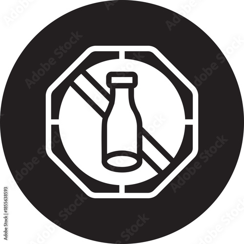 no alcohol glyph icon