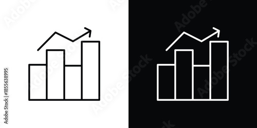 Stagflation icon. Black illustration isolated for graphic and web design.
