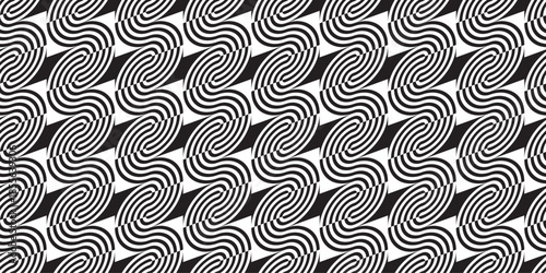 Seamless Wavy Geometric Pattern. 波打つ幾何学模様のシームレスパターン