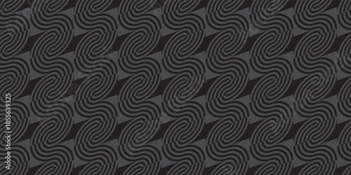 Seamless Wavy Geometric Pattern. 波打つ幾何学模様のシームレスパターン