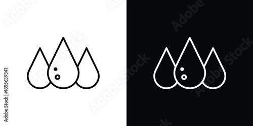 Tear drop icon. Black illustration isolated for graphic and web design.