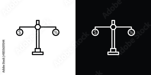 Taxes icon. Black illustration isolated for graphic and web design.