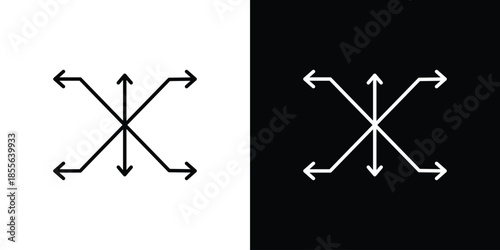 Versatile icon. Black illustration isolated for graphic and web design.