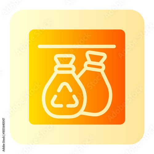 no littering gradient icon