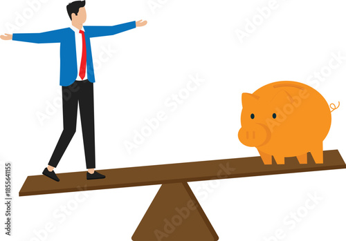 Financial discipline and saving money or investing strategy concept
