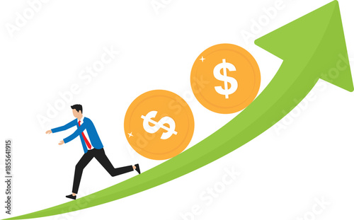 Business failure and economic recession,investment loss or stock market falling down, crisis or crash and investing risk concept


