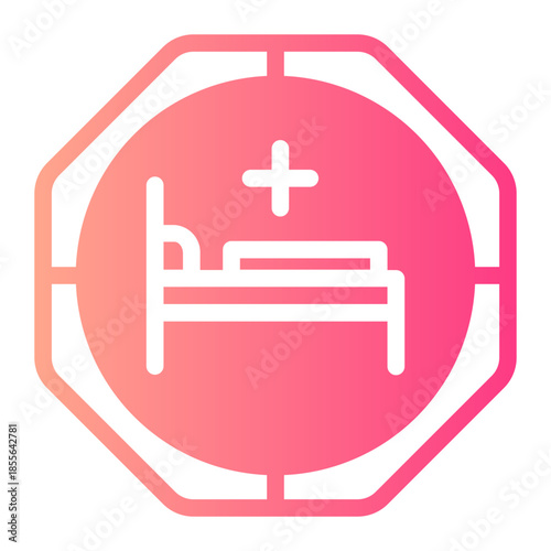 hospital sign gradient icon