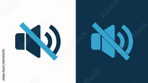 Silenced Speaker Icons on Transparent and Dark Backgrounds