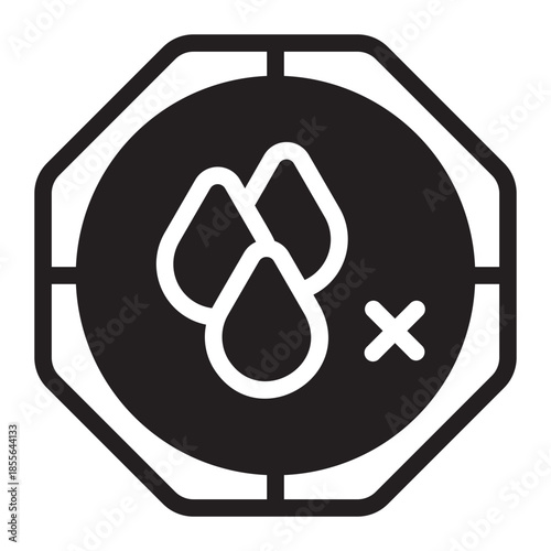 trans fats free glyph icon