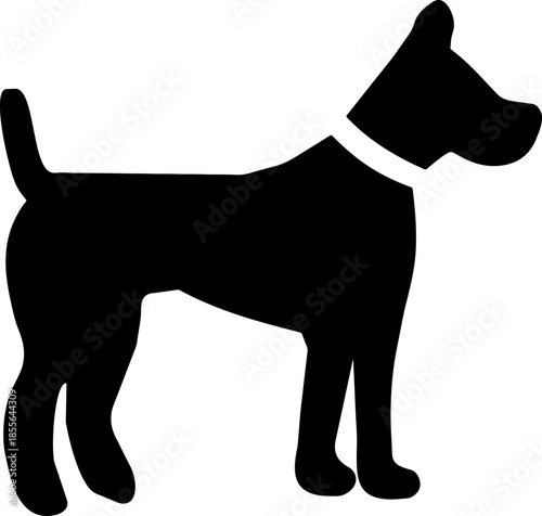 Loyal Companion: A simple yet elegant silhouette of a dog in profile, embodying the timeless bond of friendship and loyalty. 