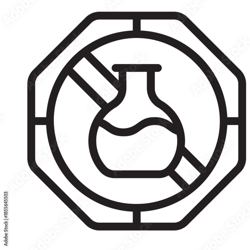 no preservatives line icon