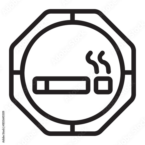 no smoking line icon