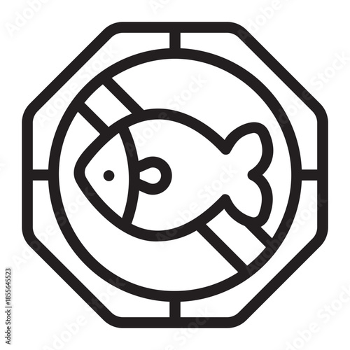 no fishing line icon