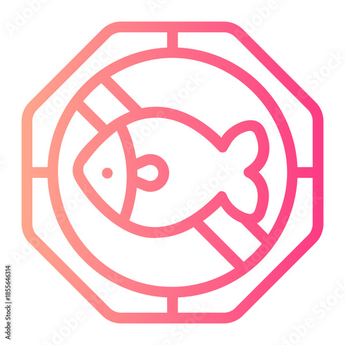 no fishing gradient icon