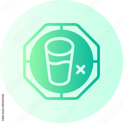 no drinks gradient icon
