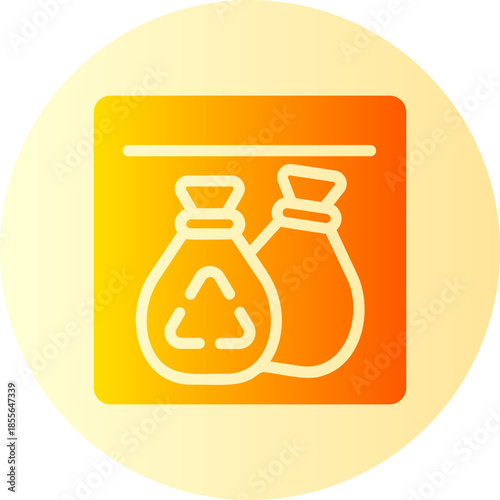 no littering gradient icon