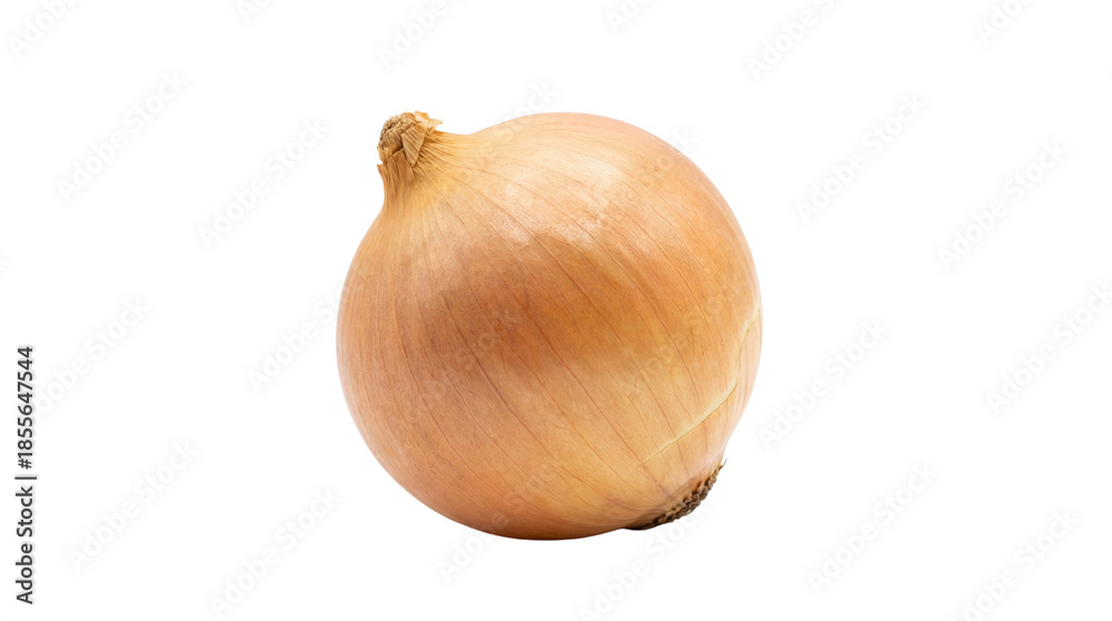 Fototapeta premium Whole Fresh Yellow Onion isolated PNG with Transparent Background
