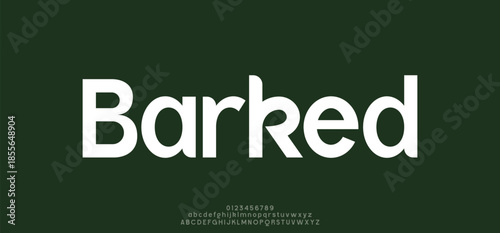 Barked style alphabet fonts for fashion, sport, technology, digital, movie, logo design, vector illustration