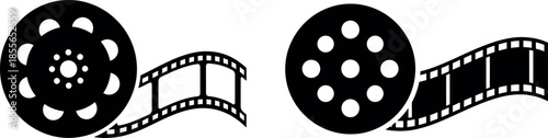 Film reel and filmstrip symbols