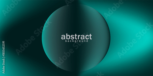 abstract blurry sphere in gradient tuquoise blue background artificial intelligence theme cloud technology template website banner advertisement poster tech product package design vector eps.