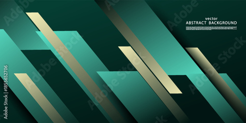 Abstract geometric background design with pointed square shapes. Green banner pattern element concept. Vector eps10