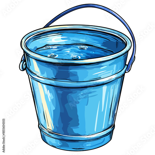 bucket, thailand, songkran festival, festival, vector, transparent background, isolated, container, object, water, tool, pail