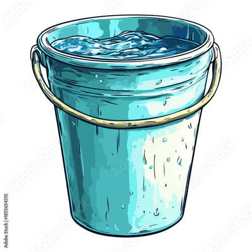 bucket, thailand, songkran festival, festival, vector, transparent background, isolated, container, object, water, tool, pail