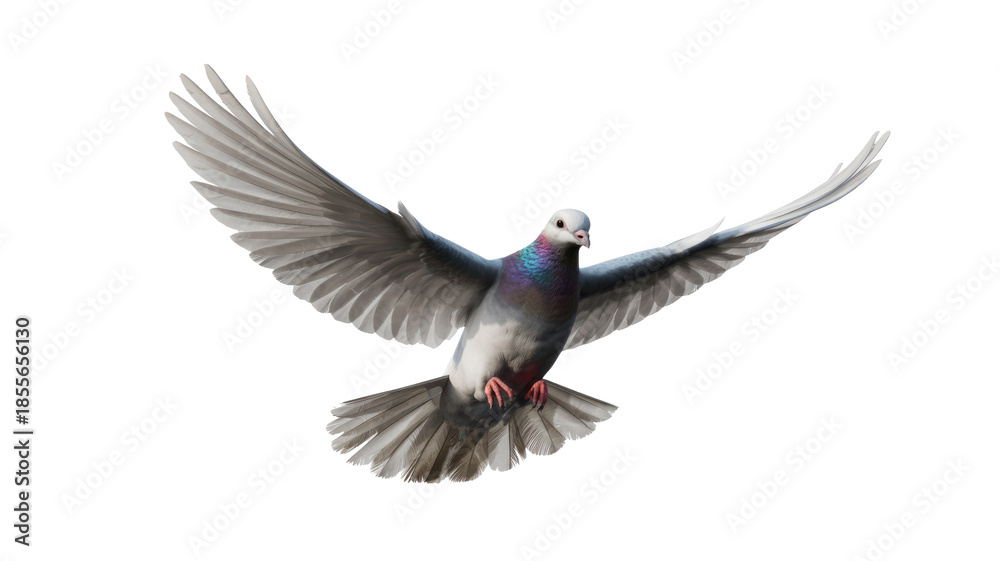 Obraz premium Dove flying on transparent background