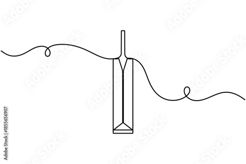 International cricket bat icon continuous one line drawing on white background minimalist sport equipment symbol outline vector illustration