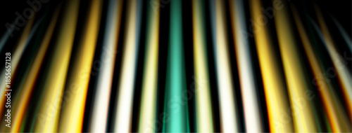 Abstract lines create dynamic visual effect. Colors blend, forming gradient patterns. Dark background emphasizes bright streaks.