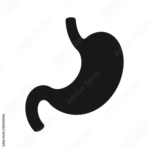 Silhouette of human stomach icon