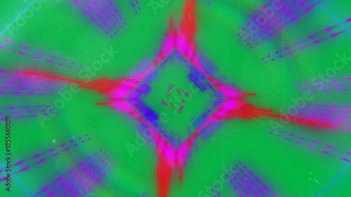 Neon Kaleidoscope Lights with Alpha Channel