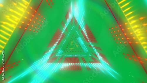 Neon Kaleidoscope Lights with Alpha Channel