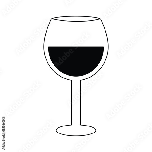 Wine / Juice glass vector silhouette