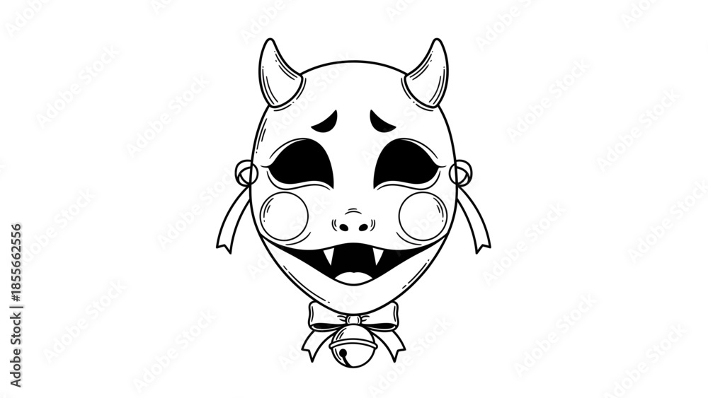 Naklejka premium Expressive Cartoon Character, Whimsical Design, Digital Art, Playful Environment, Front View, Unique Concept