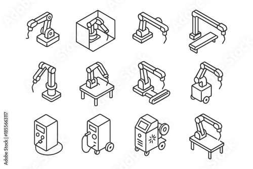Isometric industrial robots and machineries: automation technology and engineering.