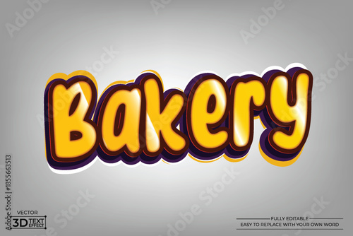 Bakery  3D editable text effect