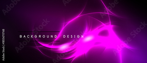 Abstract pink fractal design. Glowing lines create dynamic energy, perfect backdrop for digital projects. Dark background enhances vibrancy.