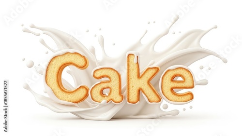 Sweet Cake On White Background