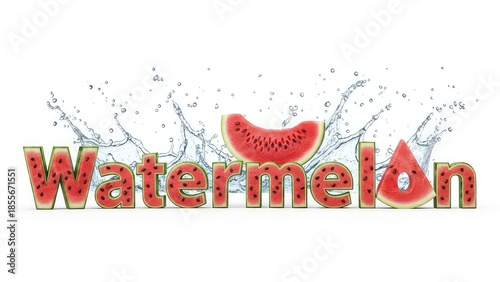 fresh watermelon on white background