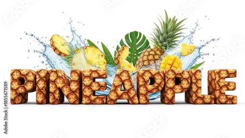 Fresh Pineapple Isolated On White Background