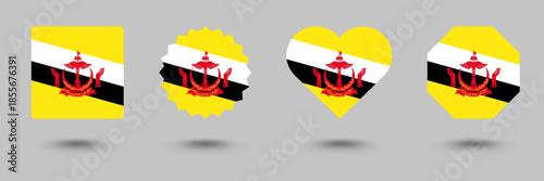Obraz na płótnie flag of Brunei buttons
