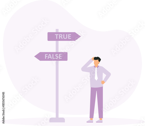 Direction choice for crossroad or decision for career path, choosing way and challenge or opportunity,determination or choose decision concept
