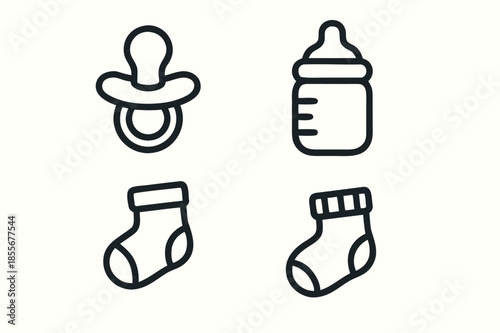Baby Bottle Line Icon