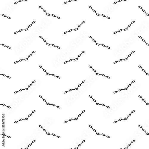 Broken chain seamless pattern isolated on white background