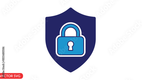 Security shield icon with padlock symbolizing protection and privacy